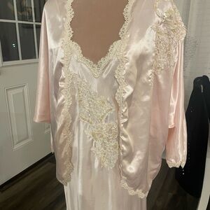 Victoria's Secret Vintage Blush Peignoir Set, Medium